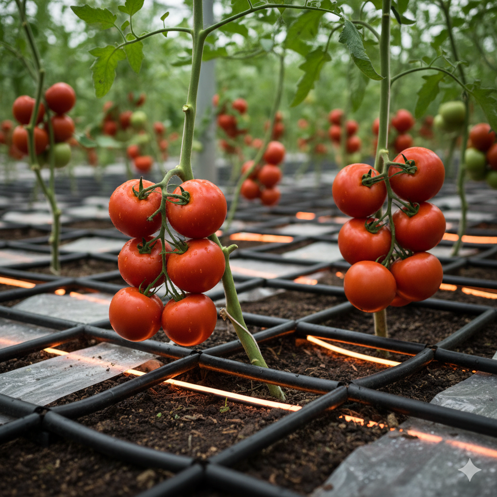 Tomates et nappes chauffantes