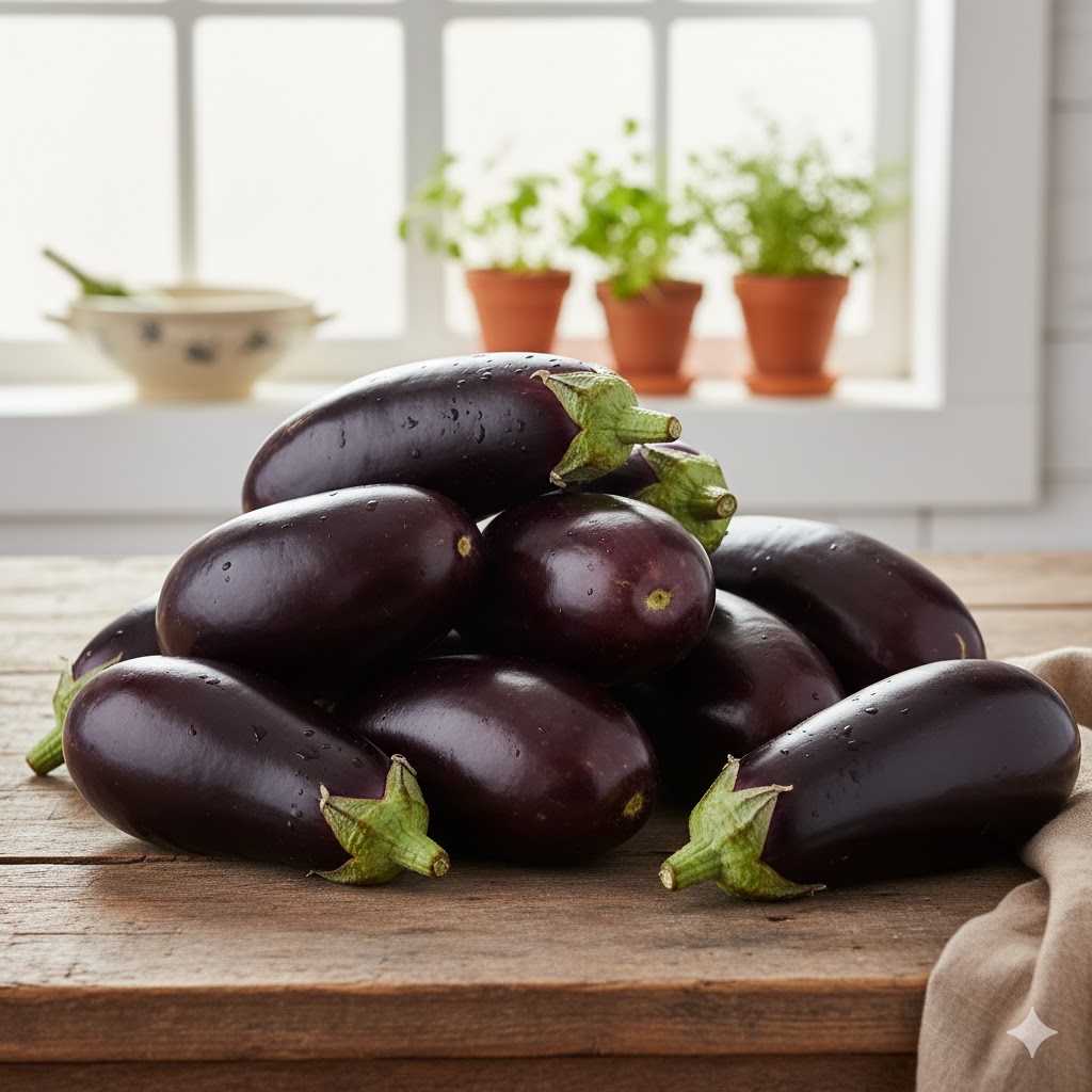 Serre et aubergines